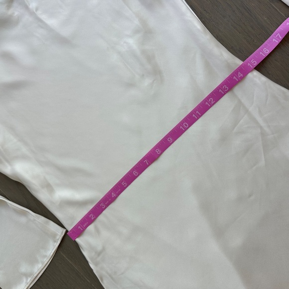 Reformation CIANA Satin Long Sleeve Maxi Dress Wedding Bridal FIOR DI LATTE Sz 2 - Picture 14 of 15